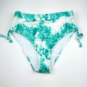 Tie-Dye Bikini Bottom Womens 0XL Vacation Tropical Beach Beachwear Coquette